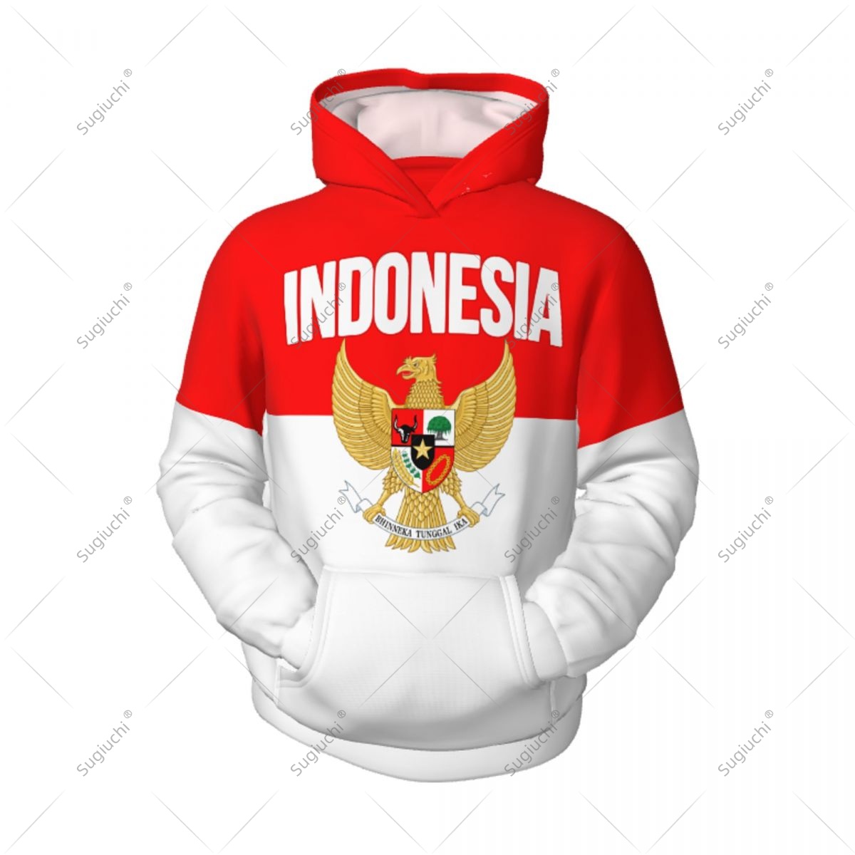 3D Printing Indonesia - هودي للشباب ثلاثي الأبعاد بتصميم علم