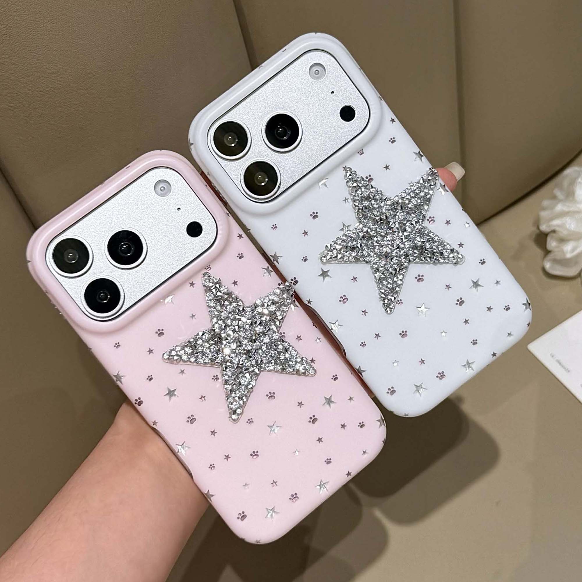 3D Printing Iphone - غطاء خلفي لامع بطباعة نجوم ثلاثية