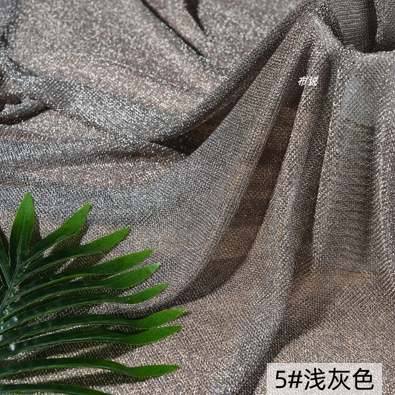 قماش رمادي فاتح بخيوط معدنية،  - مراجعة 3D Printing On Fabric وسعره