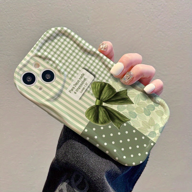 غطاء هاتف بطبعة شبكة خضراء مع  - مراجعة 3D Printing Iphone وسعره