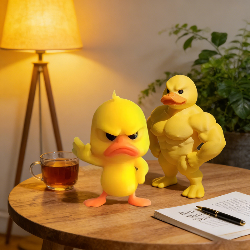 1/3 قطعة تمثال بطة صفراء غاضبة - مراجعة 3D Printing Mockup وسعره